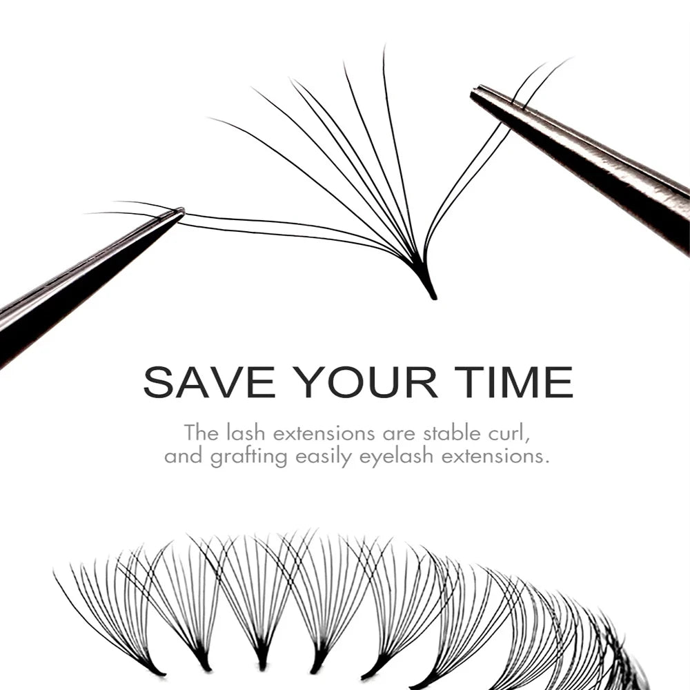 2000 Fans 0.05 0.07 Mix C D Lash Promade Russian Volume Natural Handmade 8D 12D 14D Ultra Speed Top Premade  Lashes Extensions