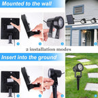 3000K/6000K/RGB Outdoor Solar LED Light IP65 Garden Landscape Pathway Wall Lamp for Tree Decor Yard Street Solar Spotlight