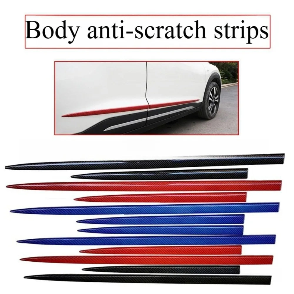 For Universal Car Door Edge Guard Strip Protector Anti Scratch Rubber Tape Glossy Black Trim Exterior Styling Accessories Kit