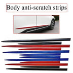 For Universal Car Door Edge Guard Strip Protector Anti Scratch Rubber Tape Glossy Black Trim Exterior Styling Accessories Kit