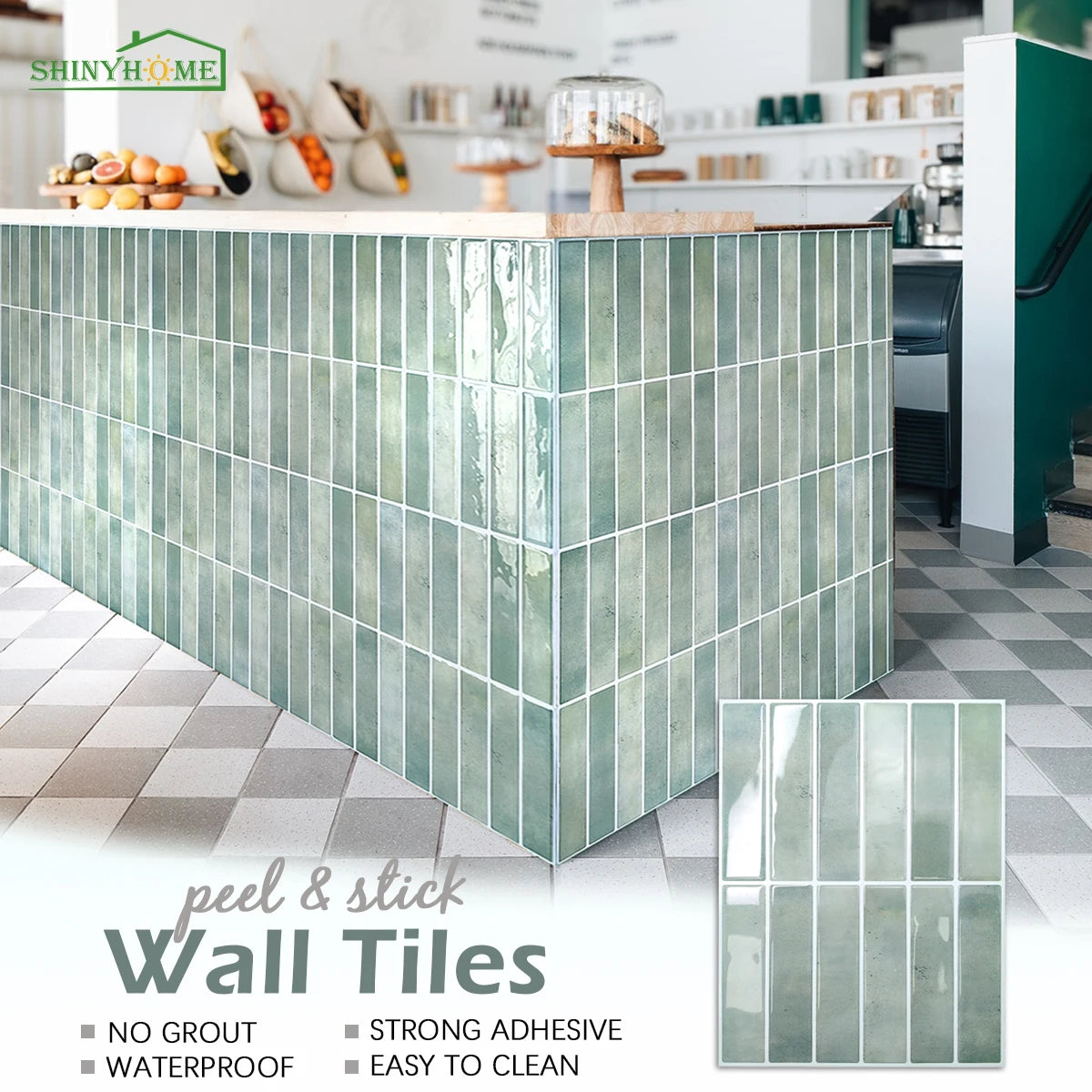 10/30/50 Pieces 3D Imitation Handmade Tile Stickers, Self-Adhesive Kitchen Backsplash, Waterproof  Self-Adhesive