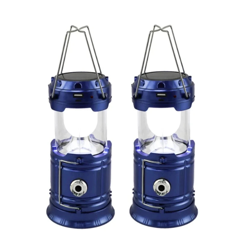 Solar Multifunctional Handheld Camping Lamp Tent Lamp LED Portable Flashlight Portable Waterproof Emergency Powered Work Light