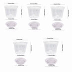 5Pcs Transparent Orchid Pot 4/5/6/7inch Planter Pot with Holes and Saucers Breathable Flower Plant Pot for Nursery