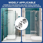 23mm Shower Door Rollers Zinc Alloy Shower Door Wheels Curved Shower Rollers with Anti-Collision Block Bathroom Door Accessories