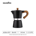 150ml/300ml Vintage Wooden Handle Espresso Maker Moka Pot Classic Italian KitchenTools Cafe Accessories
