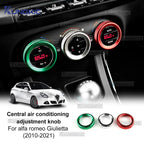 AC Adjustment Knob Rings For Alfa Romeo Giulietta 940 2010 2011 2012 2013 2014 2015 2016 2017 2018 2019 2020 2021 Central Trim