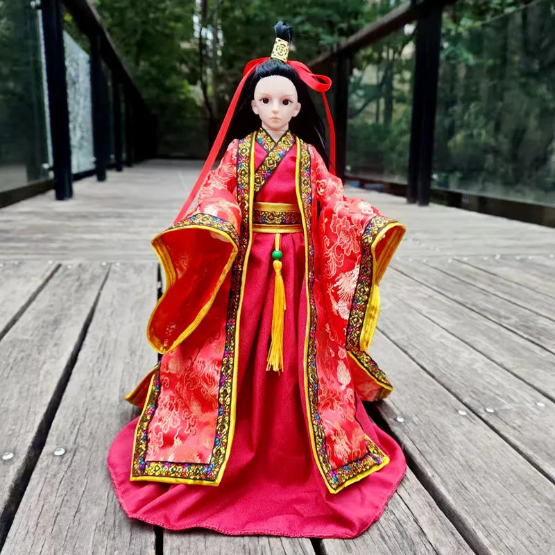 30cm Chinese Style Girl Doll with Removable Ancient Dress, 11 Joints, 1pc