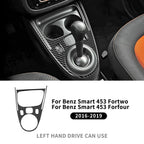 Real Soft Carbon Fiber  Car Gear Shift Panel Frame Trim Sticker for Mercedes Benz Smart 453 Fortwo/forfour 2016 2017 2018 2019