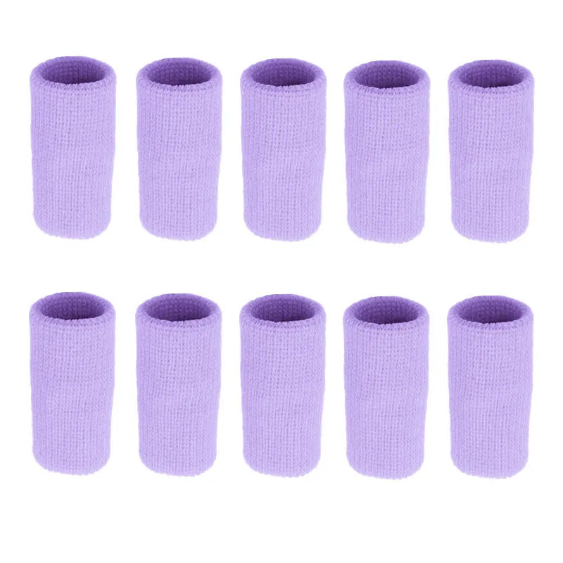 10PCS Elastic Sports Finger Sleeves Arthritis Support Finger Guard Outdoor Gym Basketball Volleyball Finger Protection Corrector