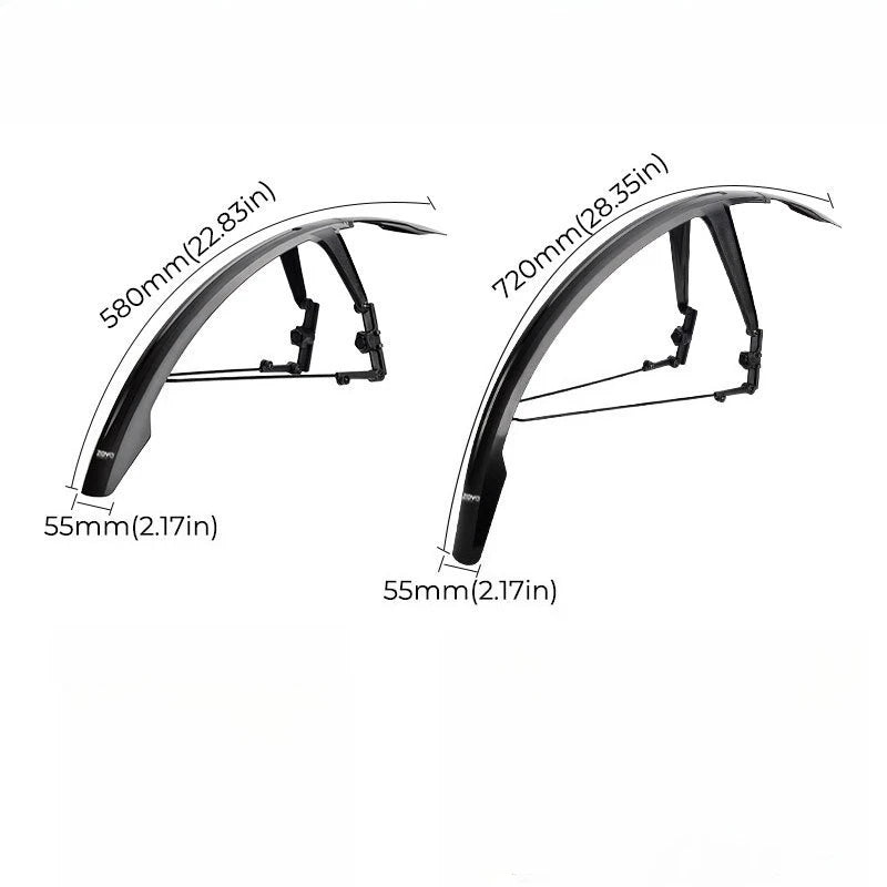 Road Bike Quick-release Fenders Universal Bike Accessories Lengthened Easy Assemble Bicycle Fenders Lightweight Bicycle Parts