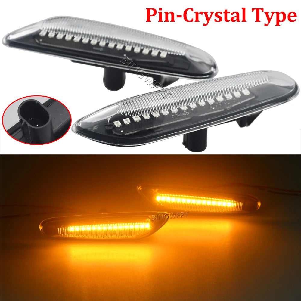Smoke Lens Dynamic Flowing LED Turn Signal Side Marker Light Blinker Lamp For BMW E90 E91 E92 E93 E60 E87 E82 E46 Accessories