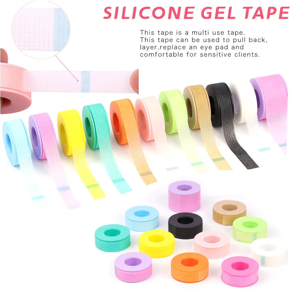 50Rolls/Lot Silicone Gel Tape For Eyelash Extension Sensitive Skin Multi Use Non-Woven Breathable Under Eye Pad Patches Supplier