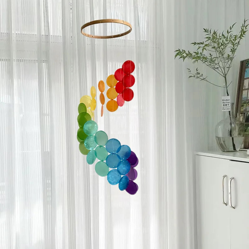 Seashell Wind Chimes for Outside Handcrafted Windchime Coastal Style Decor for Indoor/Outdoors, Garden Decor, Great for Women