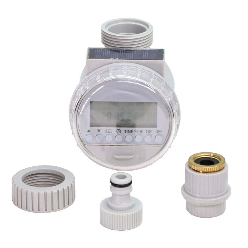 Popular Solar Power Water Timer Irrigation Solenoid Valve Controller Waterproof Power-saving Timer Irrigation Controller System