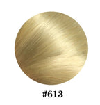 Fish Line 100 Human Hair Extension Piece Hair Blonde Remy Straight Hair Fishing Wire with 3 Clips Invisible Wire Hair Extension
