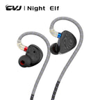 CVJ Nightelf In Ear Earphones 3 DD Dual-Channel Three-unit 3.5mm Metal plug Earphone with silver-plated wire  Headphones Yukimi