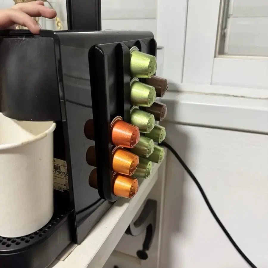 [Punch-free] Coffee Capsule Wall Hanging Storage Rack | Compatible with Nespresso Multi-brand Capsules | Space-saving
