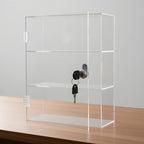 Acrylic storage cabinet used for locking cosmetics and perfume lipstick small items is handmade, dust-proof, anti loss