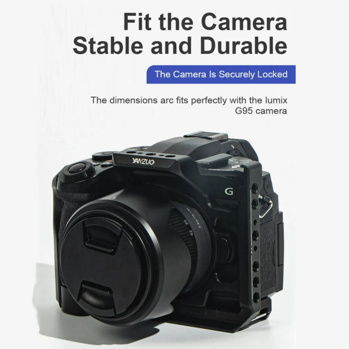 YANZUO Aluminum alloy Cage Camera Cage For Panasonic LUMIX G95 G95D G97 Camera G95 Expansion Metal Frame