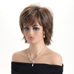 10 Inch Natural Synthetic Wigs for Women Short curly  Wig Daily Party Heat Resistant Hair