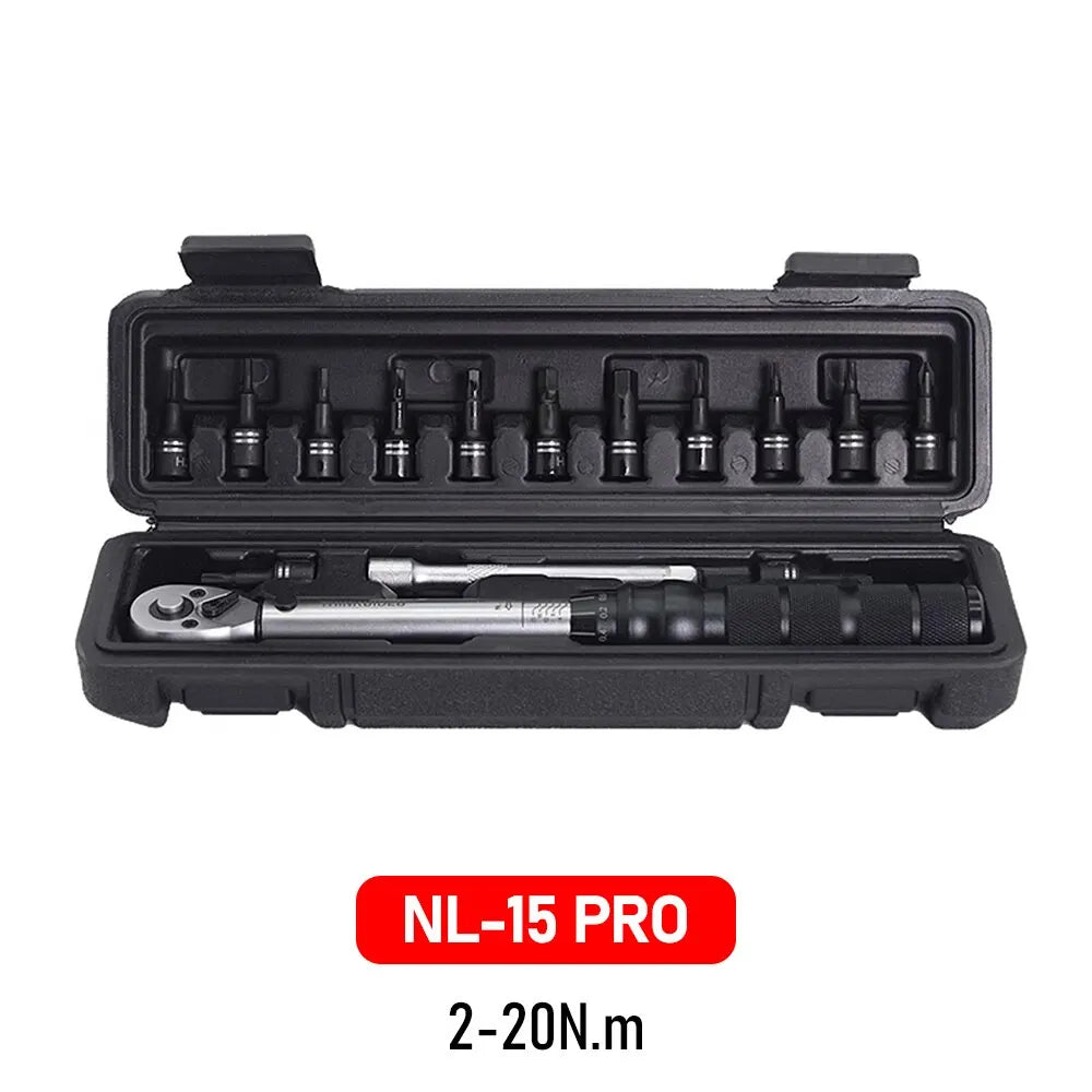 ThinkRider Professional NL-15 PRO Bicycle Bike Torque Wrench 2-20N·m Allen Key Tool Socket Spanner Set Kit