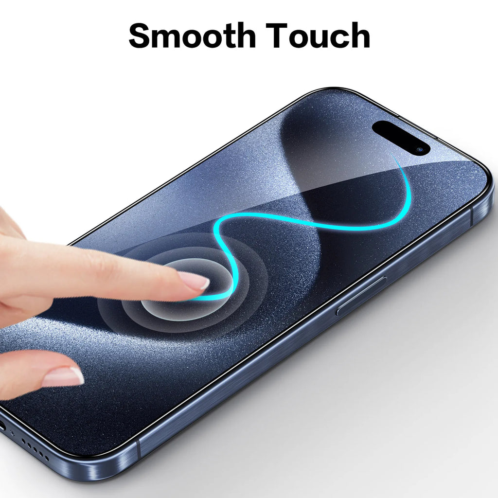 SmartDevil 2Pcs Screen Protector for iPhone 15 Pro Max 15 Pro HD Clear Tempered Glass for iPhone 15 14 13 Anti-fingerprint