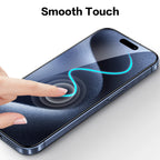SmartDevil 2Pcs Screen Protector for iPhone 15 Pro Max 15 Pro HD Clear Tempered Glass for iPhone 15 14 13 Anti-fingerprint