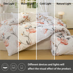 3pcs/set Leaf Floral Pattern Duvet Cover Set(1 Duvet Cover & 2 Pillowcase）Soft And Skin-Friendly Duvet Cover Bedding Set For