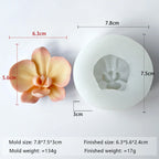 Phalaenopsis Orchid Flower Silicone Mold 3D Petal Candle Mold DIY Aromatherapy Plaster Cement Wax Craft Home Decor Mould