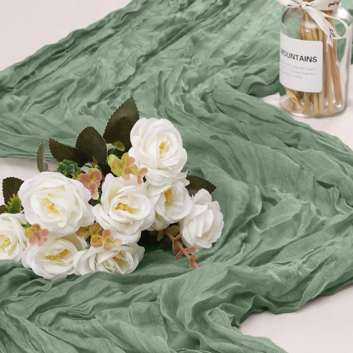 sage green / 4pcs 90X180cm