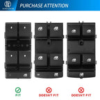 Front Left Power Window Switch for Chevy Silverado GMC Sierra Traverse HHR Yukon Buick Replaces 25789692 20945129 25951963
