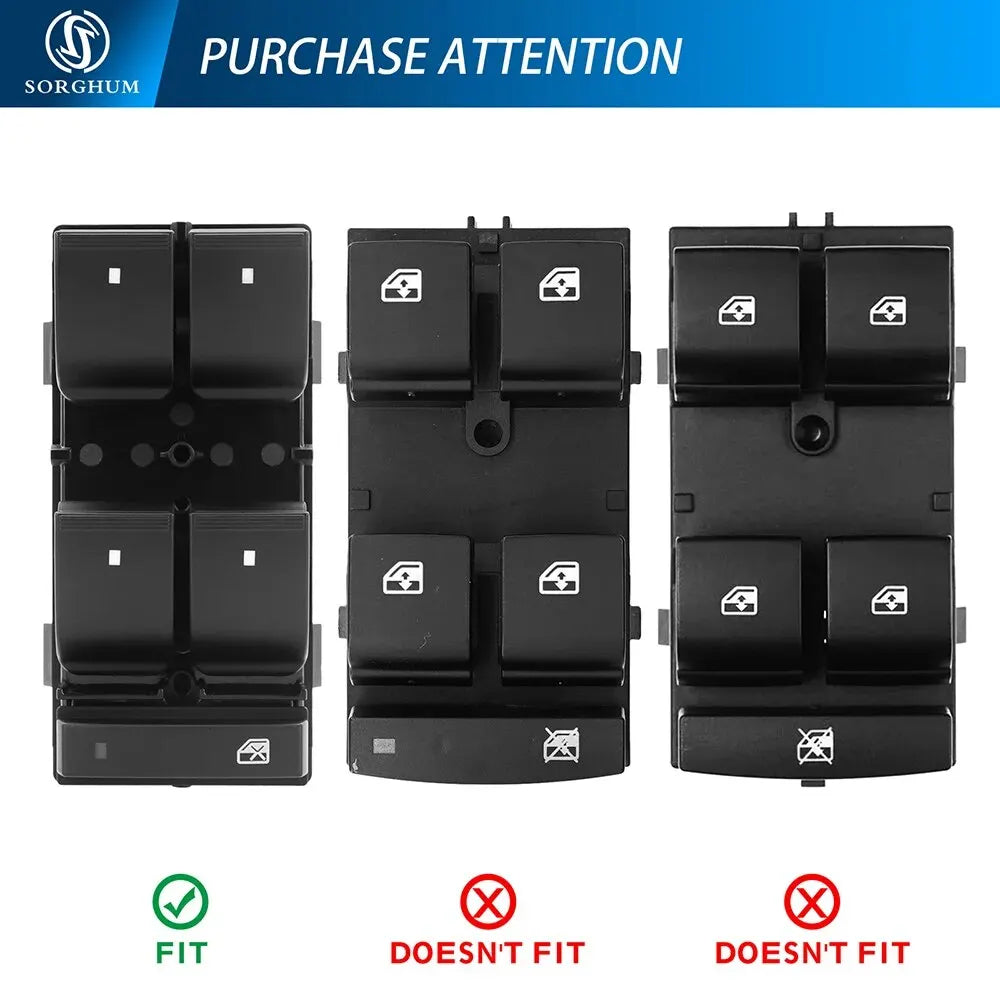 Front Left Power Window Switch for Chevy Silverado GMC Sierra Traverse HHR Yukon Buick Replaces 25789692 20945129 25951963