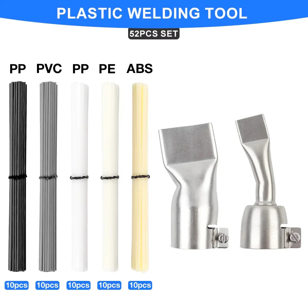 55/110Pcs Plastic Welding Kit, ABS PP PVC PE Plastic Welding Rods,304 Stainless Steel Welding Repair Mesh,Car Bumper Repair Tool