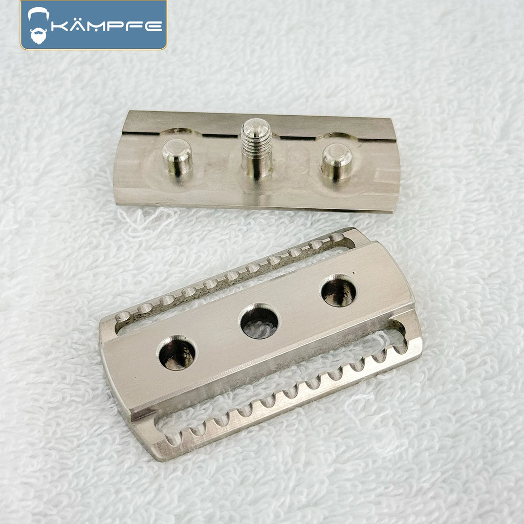 KAMPFE Men's Safety Razor Shaver Head TC4 Titanium CNC Precision Milled, 1pc