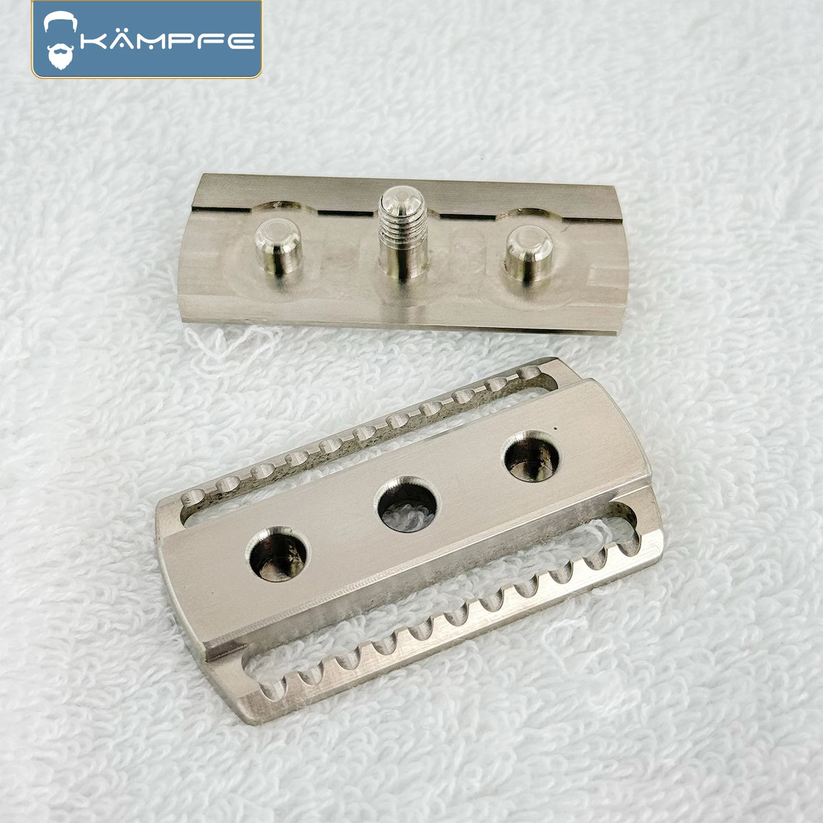 KAMPFE Men's Safety Razor Shaver Head TC4 Titanium CNC Precision Milled, 1pc