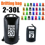 Waterproof Dry Bag Backpack PVC Storage Sack for Kayak Swimming 2L-30L Black/Blue/Orange/Yellow