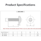 M6 rack mount cabinet screw kit with cage nuts & washers, 12mm/16mm, 20-100pcs
