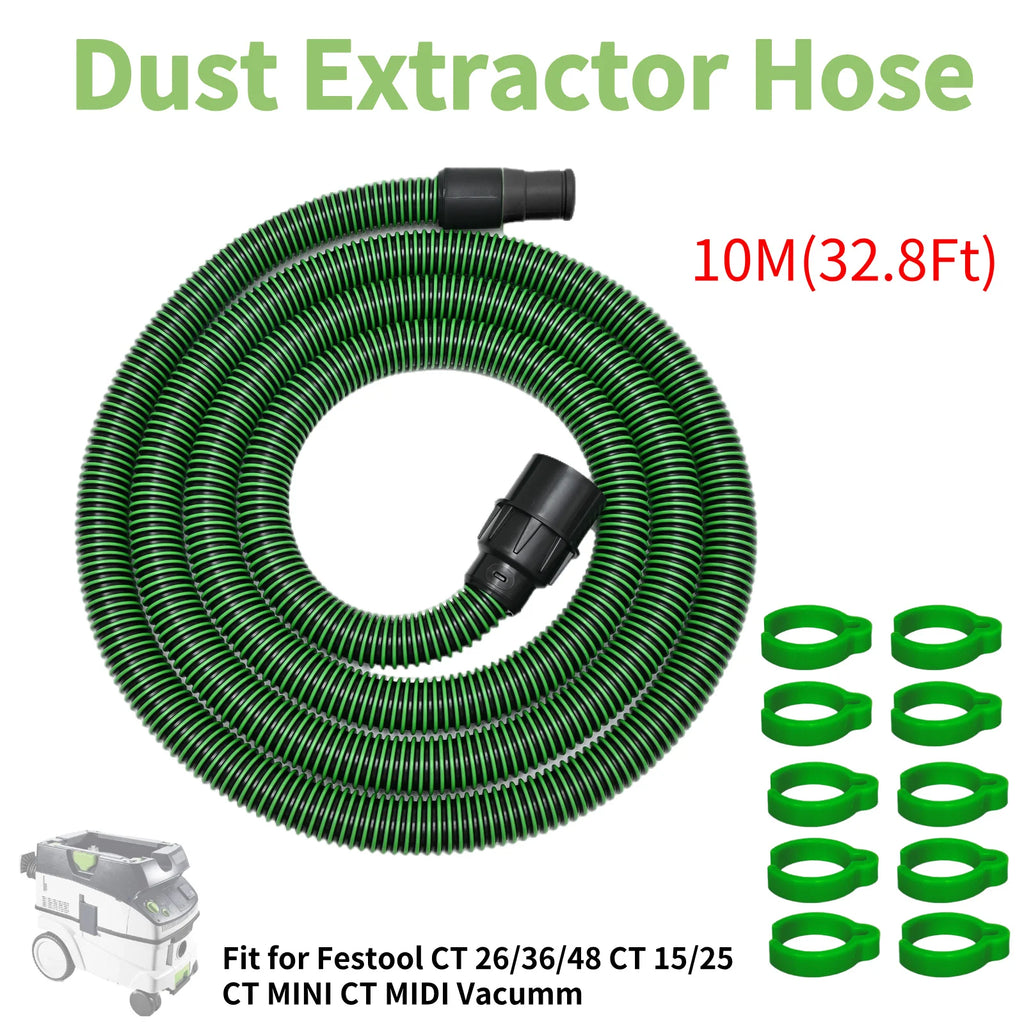 Dust Extractor Hose D27/32x3.5M For Festool Vacuum Suction Hose,Suitable for Sanders, Track Saw And Other Power Tools, 3.5M 5M