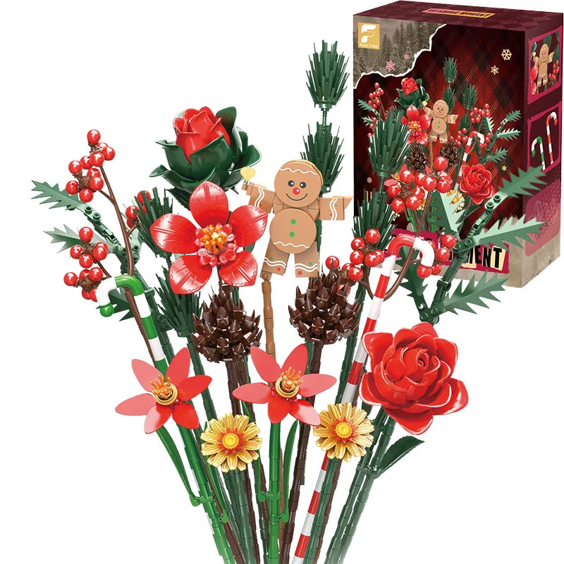 1009PCS Sunflower Building Blocks Flower Bouquet Vase Model Bricks Set Idea Home Decoration Kids Educational Toys Holiday Gifts