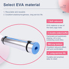 EVA Foam Yoga Mat Non-Slip Blue 6mm/8mm/10mm, Optional Carry Strap