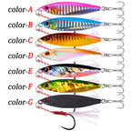 14Pcs Metal Jig VIB Fishing Lure 14G 21G 30G Sinking Lures Sea Jigs Spoon Winter Fishing Good For Fishing Jigging Hard Ice Bait