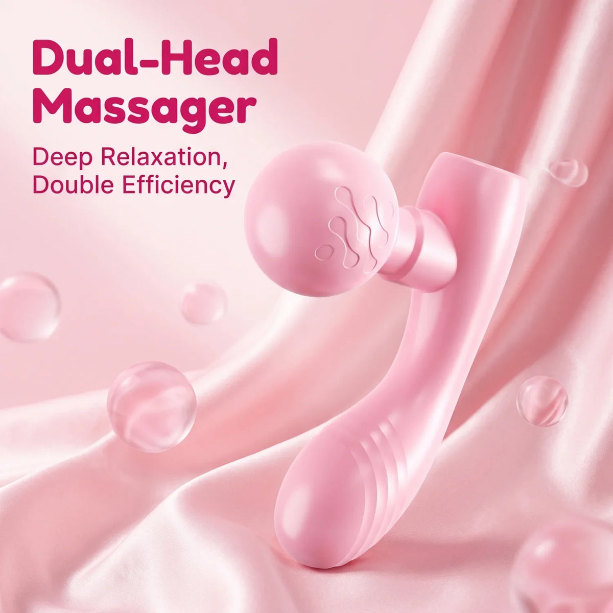 Dual-Head Dual-Motor MINI Massager | Rechargeable Portable Muscle Relaxation Massager & Vibrator for Women