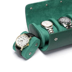 Embers Green Watch Roll 1 2 3 slots Luxury Genuine Watch Storage Box Travel Bag Watch Case Gift Box For Rolex