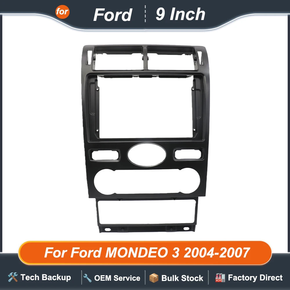 9 Inch For Ford MONDEO 3 2004-2007 Car Radio Android MP5 Player Stereo Casing Frame 2 Din Head Unit Fascia  Dash Board Cover