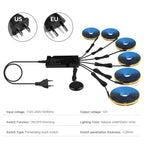 1-10 Channel COB LED Strip Kit - Black PCB, With No-Drill Dimmable Penetrating Board Touch Sensor Switch for Cabinet Background