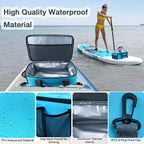 Waterproof Paddle Board Cooler Bag, Insulated Deck Bag with Pockets, Blue