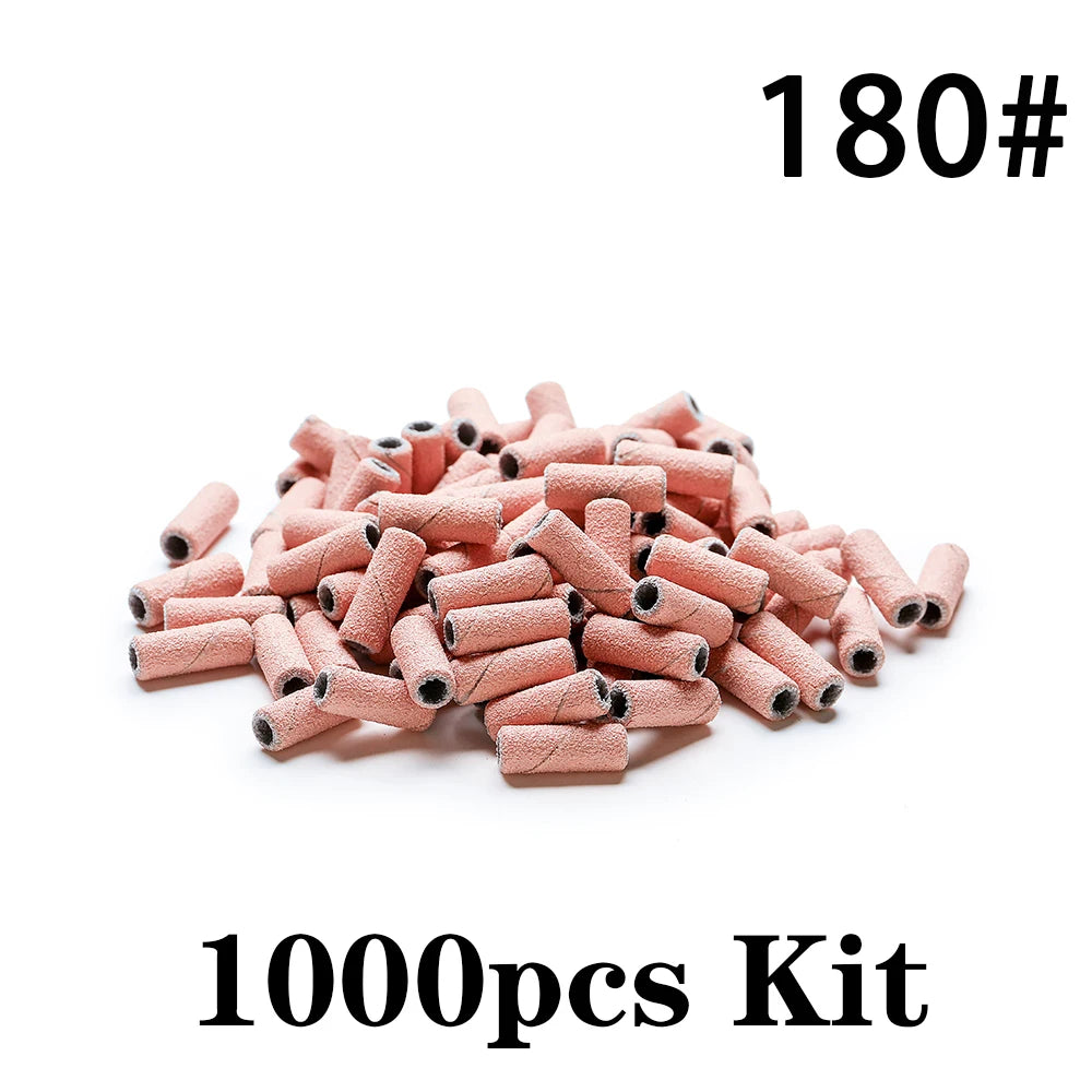 1000pcs 3mm Mini Zebra Nail Sanding Bands Electric Machine Nail Drill Bit UV Gel Acrylic Polish Remover For Nails Accessory Tool
