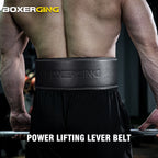 Adjustable Lever Weightlifting Belt Lumbar Support for Squat Deadlift, Black/Orange Buckle, XS-XL