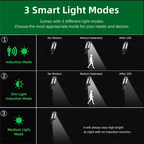 Solar Street Lights Outdoor Waterproof Security Motion Sensor LED Lamp with 3 Lighting Mode Solar Lights for Garden Path Decor