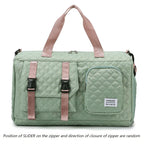 Durable Nylon Travel Duffle Bag, Portable Sports Gym Bag for Overnight Trips Shoulder Duffel Training Bag, Spacious Argyle